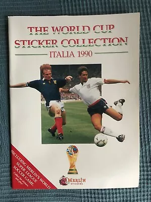 Merlin Italia 1990 World Cup Sticker Empty Album - Inc 1 Sheet Of 8 Stickers • £19.99