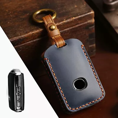 $23.99 • Buy Leather Car Remote Key Fob Cover Case For Mazda 3 CX4 CX5 CX8 CX9 CX-30 Blue