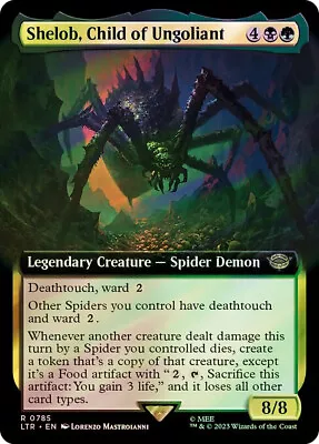 MTG FOIL Shelob Child Of Ungoliant Extended Art Surge Foil  - LTR • $1.69