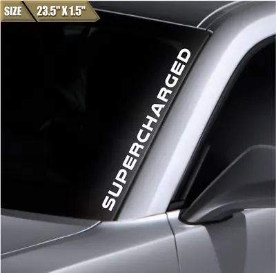 Supercharged Windshield Sticker Banner Vinyl Decal Bumper Sticker For Mustang GT • $11.99
