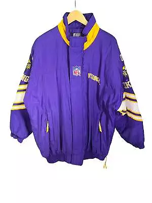Vintage 90's Starter Minnesota Vikings Big Puffer Jacket Size Large • $80