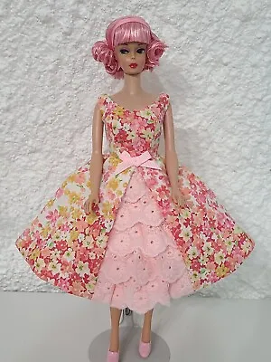 Barbie Fashion Handmade Garden Party Dress Fits Vintage/Silkstone/Repro Barbies • $45