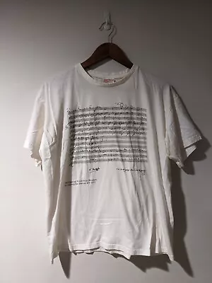 Vintage Wolfgang Amadeus Mozart Classical Music White Large T-Shirt • $39.99