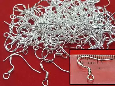 925 Stamped Shiny Silver Earring Fish Hooks Ear Wires Jewellery Making Findings  • £1.10