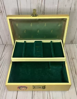 Vintage Musical Wind Up Jewelry Box FLEUR DE LIS Design UNBRANDED WORKS • $14.95