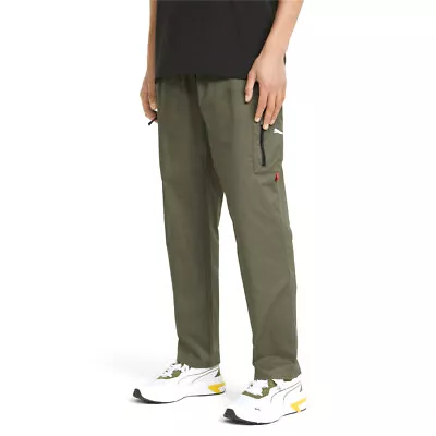 Puma Pl Statement Pants Mens Green Athletic Casual Bottoms 53377003 • $29.99