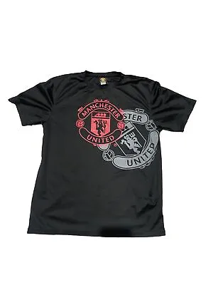 Official Manchester United T-Shirt Youth X-Large Black MU Ltd. Brand Dri- Fit • $34.99