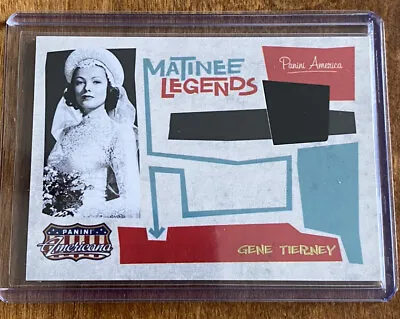 2011 Panini Matinee Legends Gene Tierney Swatch Card • $10.95