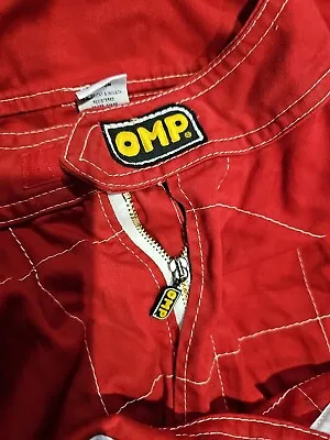 OMP RACE SUIT OVERALLS  RED  FIRE RESISTANT    4 Plus  AVAILABLE  Read Listing • £140