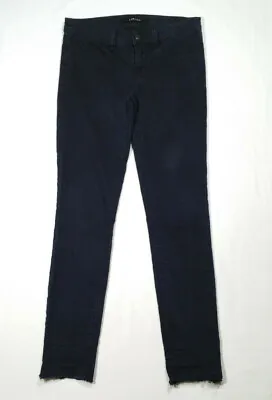 J Brand Women Size 26 Super Skinny Olympia Jeggings Black Frayed Hem Low Rise • $33.99