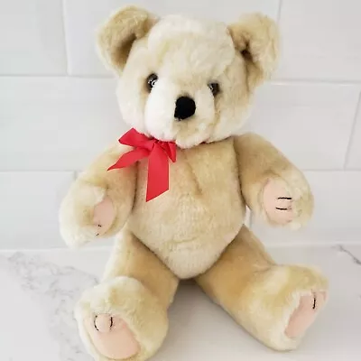 VINTAGE Fabri-Centers Of America Tan Cream Teddy Bear With Jointed Arms And Legs • $15