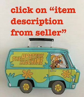 Scooby Doo Mystery Machine Tin Lunchbox Pencil Lunch Box Carrying Case Cartoon • $36.99