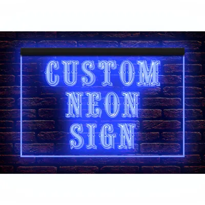 Personalised Custom Neon Sign LED Light Man Cave Beer Pub Garden Home Bar Open • $20.19