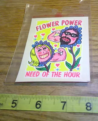 Original Vintage IMPKO 1960's Luv Hippie Peace Flower Power  Water Decal #3 • $10