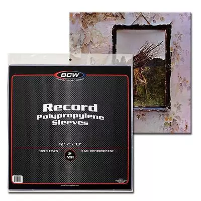 500 BCW Record Sleeves Plastic Outer 33 RPM LP Covers Album Holders Protection • $58.88