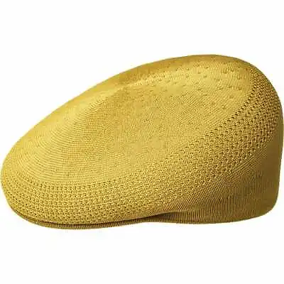 KANGOL Hat 504 Tropic Ventair Summer Flat Cap 0290BC Sunset Yellow Sizes: S - XL • £52.99