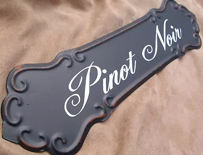 WINE SIGN PINOT NOIR Metal Vintage Style Winery Cellar Bar Pub Restaurant Decor • $9.89