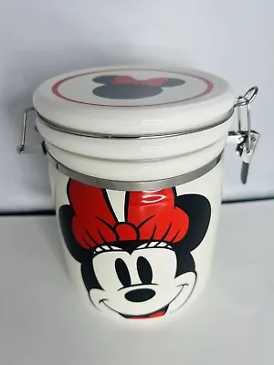 Disney Minnie Mouse Large  Hinged Kitchen Storage Cookie Jar Canister~New Disney • $29.99