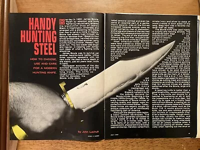 1968 Modern Knife Care Article Vintage Print Ad Photo 7 Pages Bowie Orig 68-1 • $4.99