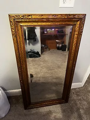 Large Victorian Era Vintage Ornate Beveled Mirror • $250