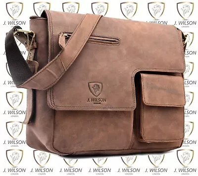 Mens Leather Laptop Bag Designer Ladies Shoulder Cross Body Work Messenger Case • £44.95