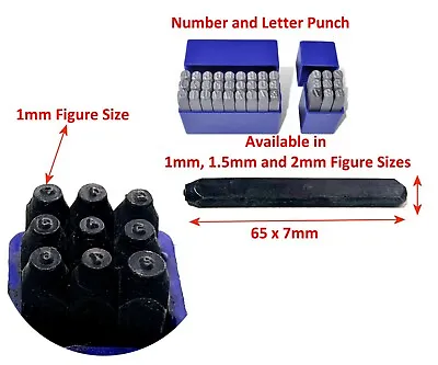 Number Or Letter Punch From 1mm To 10mm Sizes Metal Stamp Security • £9.49