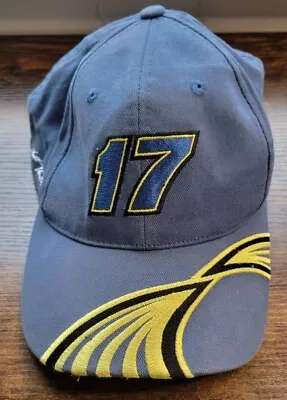 Matt Kenseth #17 Checkered Flag Best Buy Racing Mens Adjustable Blue Hat Rare • $9.95