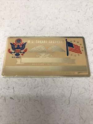 New Vintage SSN Social Security Card Metal USA Army Military • $5.91