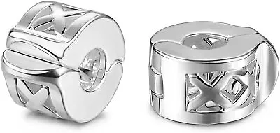 Authentic 2Pc Clip Lock Spacer Stopper Charm Bead Suits Pandora Bracelet NEW 003 • $12.99