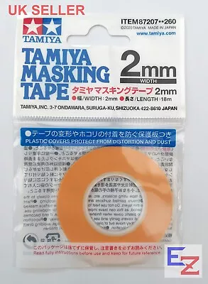 Tamiya 87207 Masking Tape 2mm X18m Roll For Paint Spray Model UK • £4.48