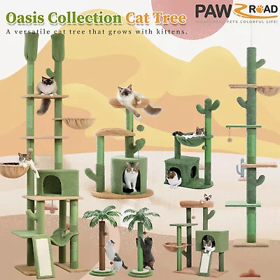 Cactus Cat Tree Tower Scratching Post Scratcher Kitten Condo House Play Bed Toys • $49.99