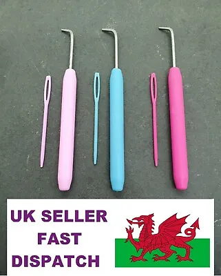 £3.60 • Buy Loom Hook & Plastic Needle Loom Knitting Spare Hooks Hot Pink Blue Or Pink