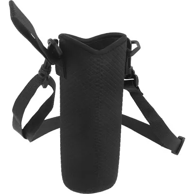  Bottle Holder With Shoulder Strap Insulated Water Sleeve Travel Drink • £7.99