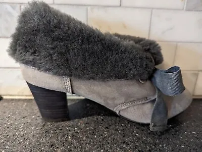 Anthropologie Miss L-fire Shearling Heels Size 39 • £91.60