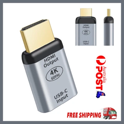 $16.29 • Buy 4K@60HZ USB 3.1 Gen 2 Mobile To TV USB-C Type C Female To HDMI 2.0 Male Adapter