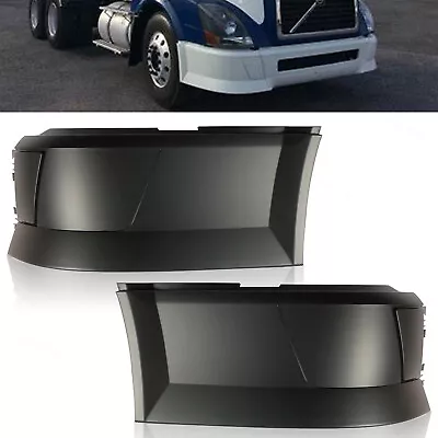 Volvo VNL 2004-2015 L R Side Extension Corner Bumper W/o Fog Light Hole Set Pair • $157.39