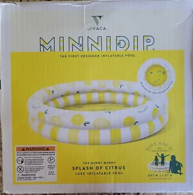 Minnidip Pool Mini Dip Designer Inflatable Kids Swimming Looped Rattan NEW • $25