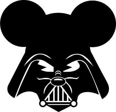 Darth Vader Mickey Mouse Star Wars Walt Disney Vinyl Decal Sticker Force Awakens • $3.64