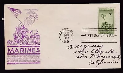 Scott #929 U.s. Marines 1945 First Day Cover • $5.99