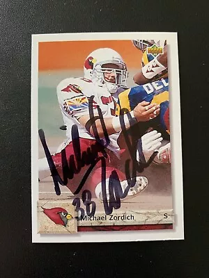 Michael Zordich Signed 1992 Upper Deck #488 Card Arizona Cardinals Autograph COA • $5.99