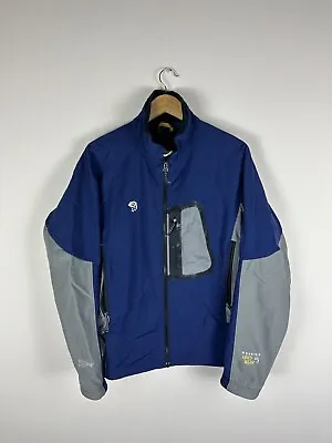 Mountain Hardwear Mens L Blue Full Zip Softshell Nylon Windstopper Tech Jacket • $34.99