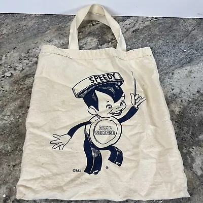 Vintage Alka Seltzer-Speedy Character Cloth  Tote Bag Rare Fabriko USA • $10.51