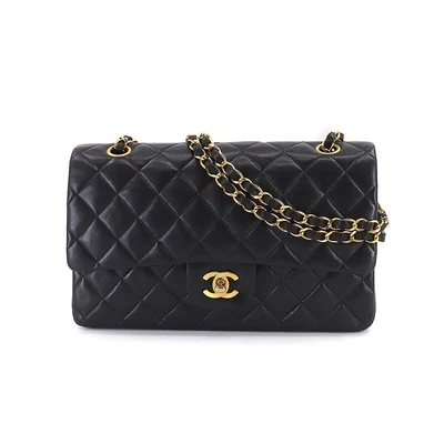 $4756.94 • Buy CHANEL Matelasse 25 Chain Shoulder Bag Leather Black A01112 Vintage 90199275