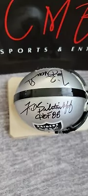 Tim Brown & Fred Biletnikoff PSA DNA Autographed VSR4 Oakland Raiders Mini Helme • $149