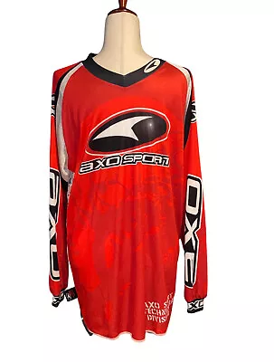 AXO Sport Racing Long Sleeve Motocross Jersey Red Vintage Men’s Large • $30.99