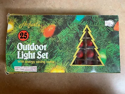 Vintage Hofert's Christmas C9 25ct Outdoor Light Set Red Bulbs 1150 GREAT SHAPE! • $20