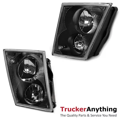 04-15 Volvo VNL 630 670 730 780 Black Clear Lens L + R Side Dual Fog Light • $103.95