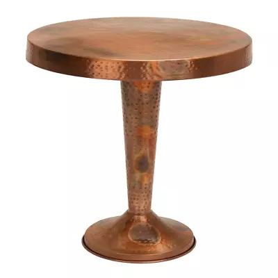 DecMode 19  X 26  Copper Aluminum Accent Table With Hammered Design 1-Piece • $67.04