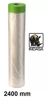 INDASA MASKING COVER ROLLS Pre Taped 25m Drop Poly Film CAR Spray PAINTING Decor • £61.95