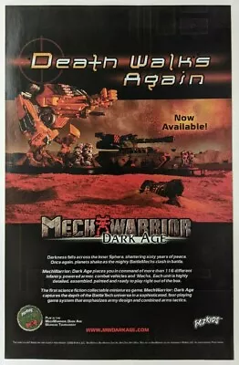 MechWarrior Dark Age Mage Knight Minions Print Ad Game Poster Art PROMO Original • $14.99